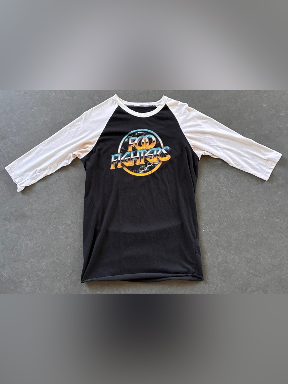 Foo Fighters Black & White Raglan Graphic Tee